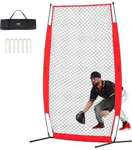 12x9ft & 16x10ft Barricade Backstop Net, Ball Sports Barrier Net, Practice Net For Baseball Softball Lacrosse Soccer Basketball And More16x10 Ft - View #9