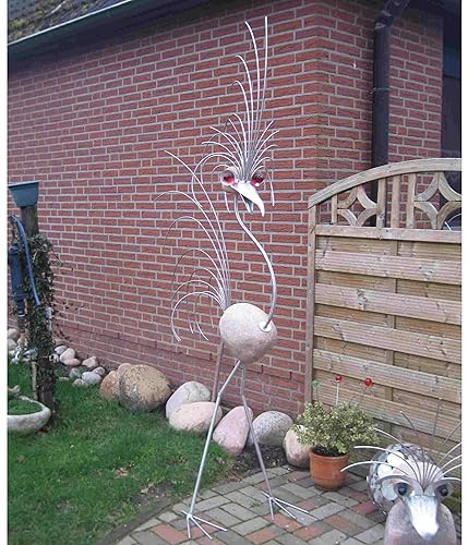 Steinvogel Vogel Aus Edelstahl Und Findling Gartendekoration Skulptur Unikat 2 5 Meter Gross Ferrodesign Amazon De Handmade