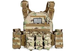 Jueachy Tactical Vest for Men Quick Release: Lightweight Molle Vest Adjustable Breathable Weighted Vest