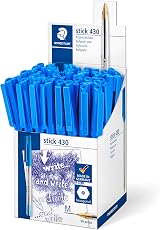 Staedtler Stick 430 M-3CP5 Ballpoint Pen Medium Blue Box of 50