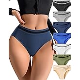 IROCUE Womens Bikini Underwear High Waisted Seamless Panties High Cut Tagless Soft Cheeky Ladies Panties 7 Pack