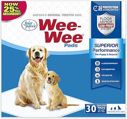 Amazon Com Wee Wee Puppy Training Pee Pads 30 Count 22 X 23