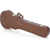 Gator Cases Deluxe Wood Case for Les Paul Electric Guitars, Brown Exterior (GW-LP-BROWN)