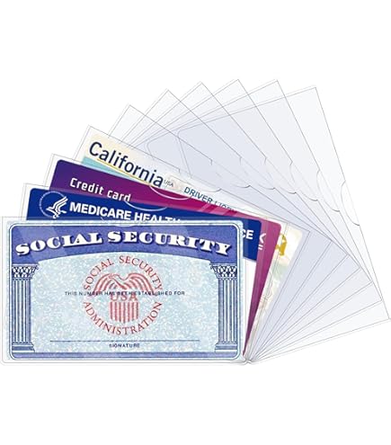 Vinyl Protective Sleeves Fabmaker New Medicare Card Protector, 6 Pack Plastic  Card Holder For Wallet Single Clear Card Sleeves