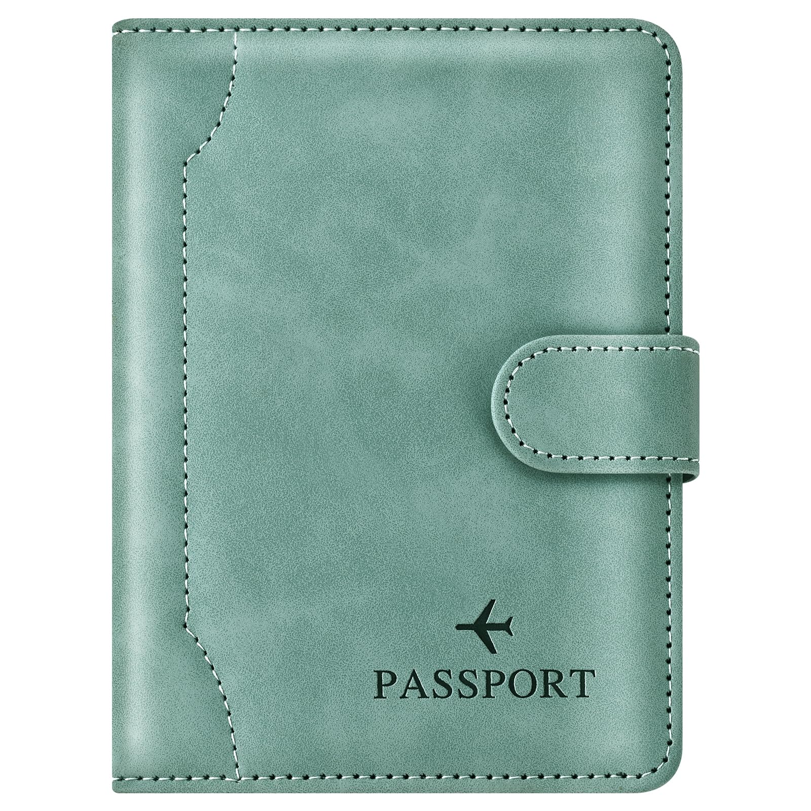 Herain Lime Green Passport Holder for Travel, Passport Wallet Cover Case Women Men Family Cruise Ship Essentials, RFID Passport Book Holders Travel Accessories Vacation Must Haves