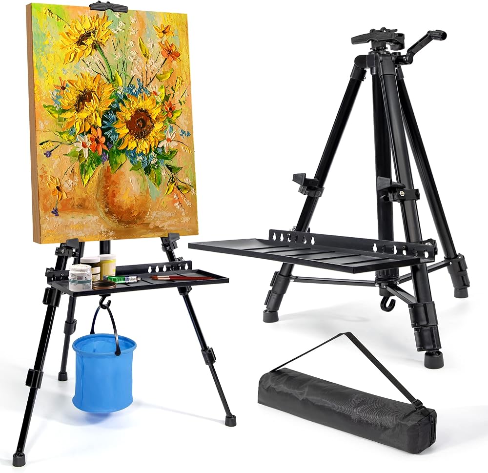 VAIIGO Art Easel Stand Adjustable 51-155 cm Folding Tripod Display Easel Kit