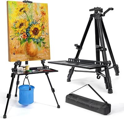VAIIGO Art Easel Stand Adjustable 51-155 cm Folding Tripod Display Easel Kit