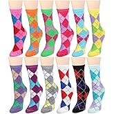 Falari 12 Pairs Women's Cotton Crew Socks Assorted Colors