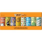 BIC Maxi Pocket Lighter, Special Edition Counterculture Series, 8 Count | Durable and Long-Lasting, Up to 3,000 Lights Per Lighter | Pure Isobutane Fuel | Exceeds Safety Standards