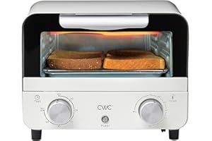 COOK WITH COLOR Mini Toaster Oven: 600W Power, Precision Timer, Auto Shutoff, and Culinary Delights Up To 450 Degrees, Cream