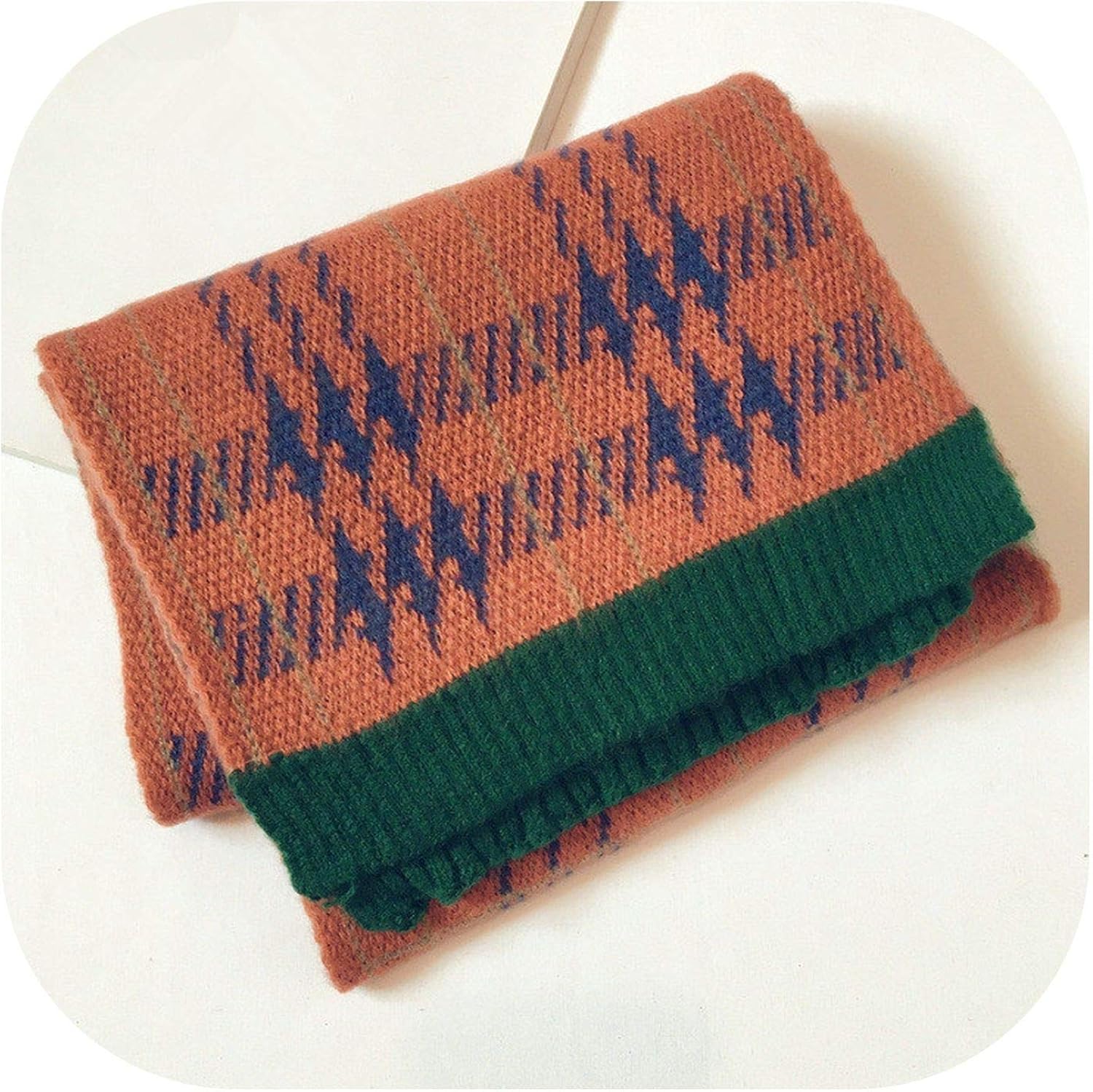 2019 Autumn And Winter Knitted Children'S Scarf Fashion Joker Korean Style Plaid Ring Scarf