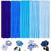 YONOVO Blue Pipe Cleaners for Crafts Flowers Bulk 500Pcs 8mm Thick 12 inches Long,Pipecleaners Chenille Stems Fuzzy Sticks Wi