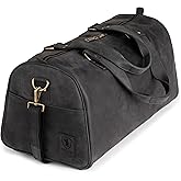 Berliner Bags Vintage Genuine Leather Duffle Bag Oslo for Travel or the Gym, Weekender, Travel Bag, Overnight Bag for Men and Women - Brown - Dark Grey