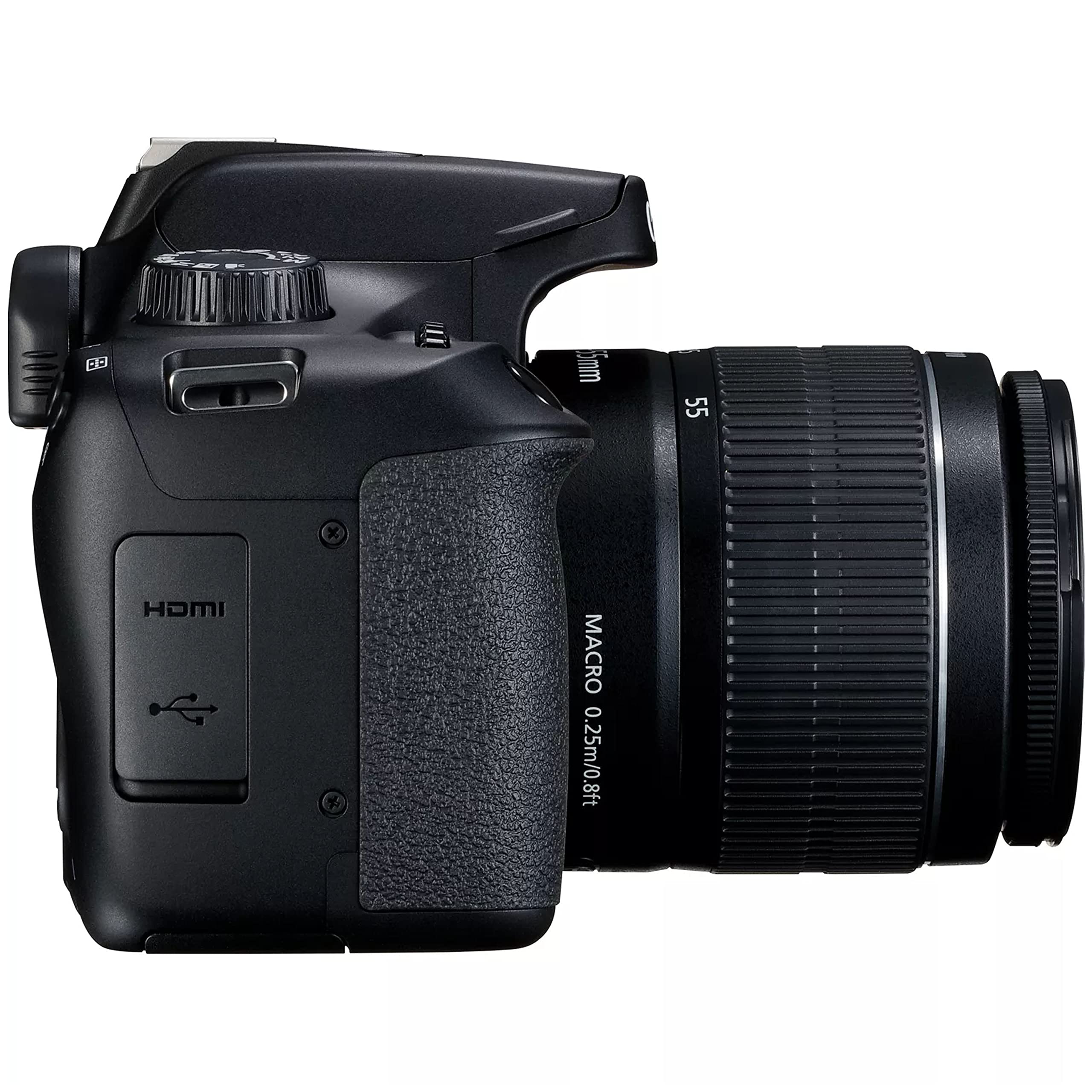 Canon EOS 4000D / Rebel T100 DSLR Camera w/EF-S 18-55mm F/3.5-5.6 Zoom Lens + 64GB Memory, Filters,Case, Tripod, Flash, and More (34pc Bundle) (Renewed)