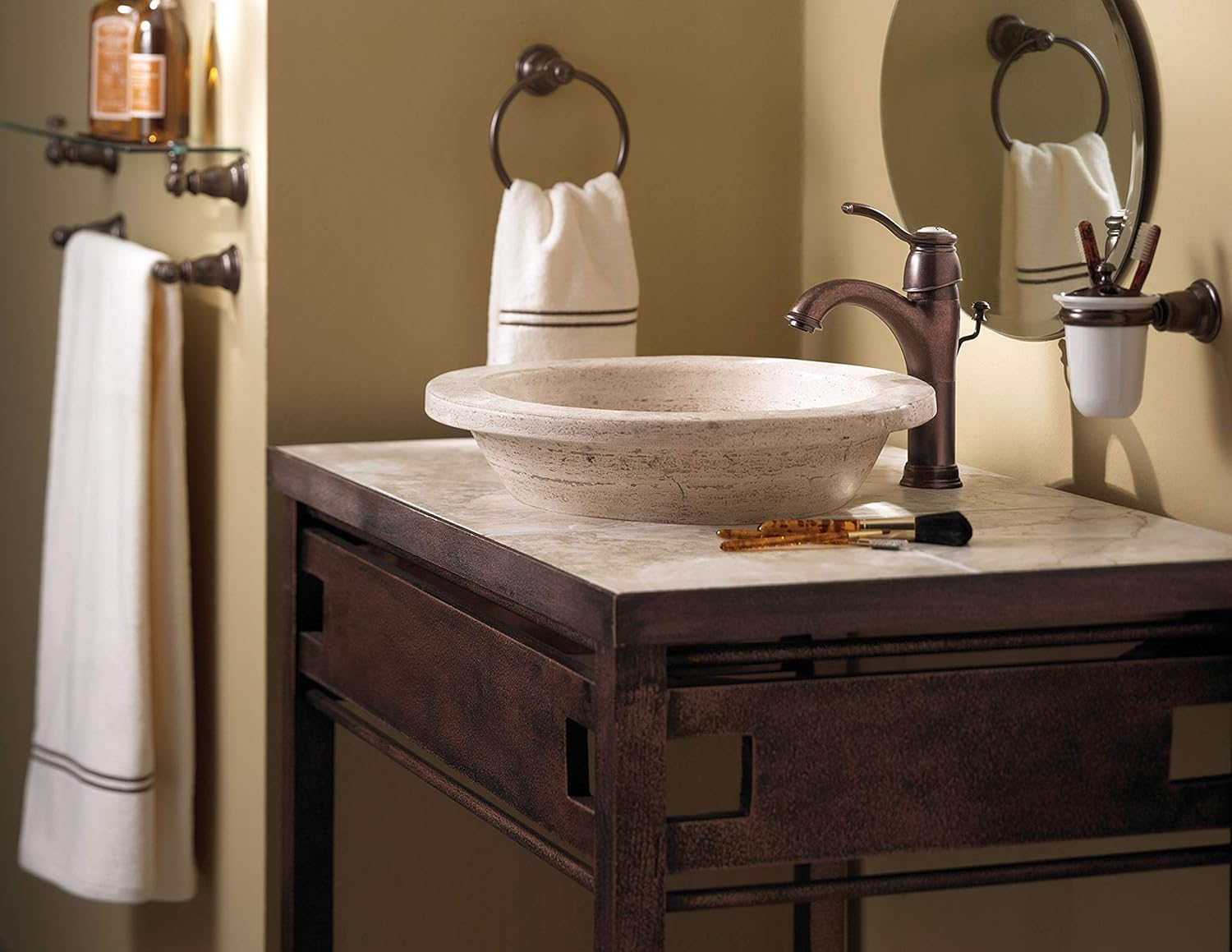 Moen 6102 Kingsley OneHandle Traditional Bathroom Sink Faucet with