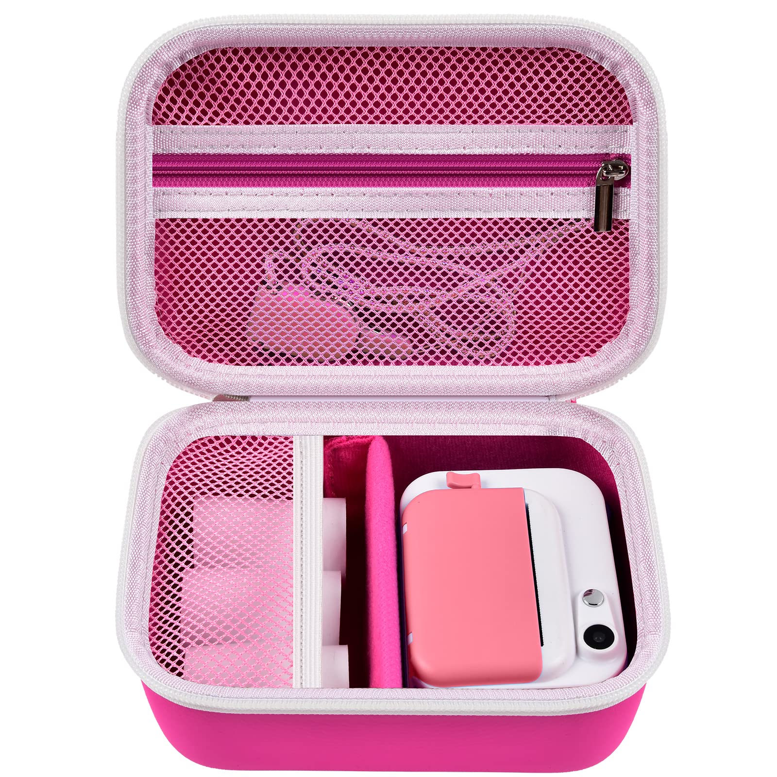 PAIYULE Kids Camera Case for HiMont/for Hangrui/for Gofunly/for GREENKINDER Digital Cameras, Print Instant Camera Box Holder for Memory Card - Bag Only, Rose Red