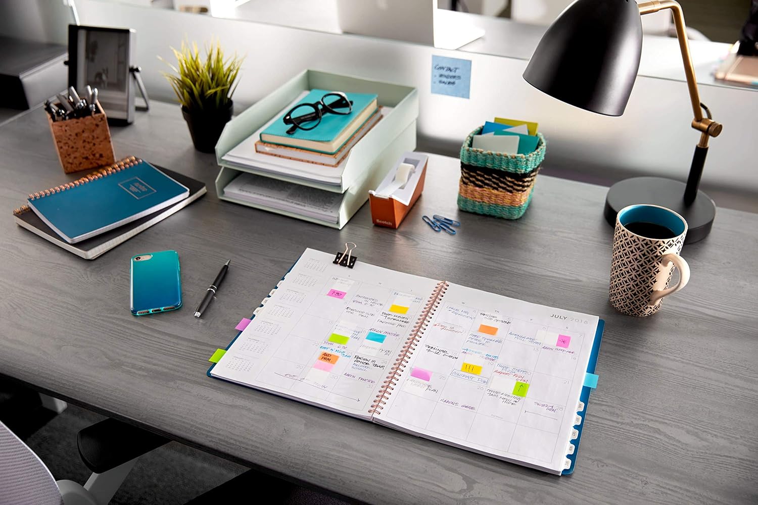 Post-it Standard Page Flags in Dispenser  1in Wide, Purple 100 Flags, 680-PU2: Office Products