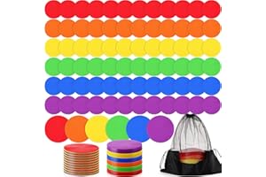 Haull Spot Markers Floor Spots with Bag Non Slip Vinyl Poly Dots for Gym Floor Basketball Football Soccer Sports Speed Agility Training Gym Dance