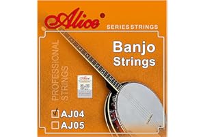 Banjo Strings 4 String, Alice 3 Sets Banjo String 09-30 Well Balanced Tone with Silver-Plated Copper Alloy Wound Strings
