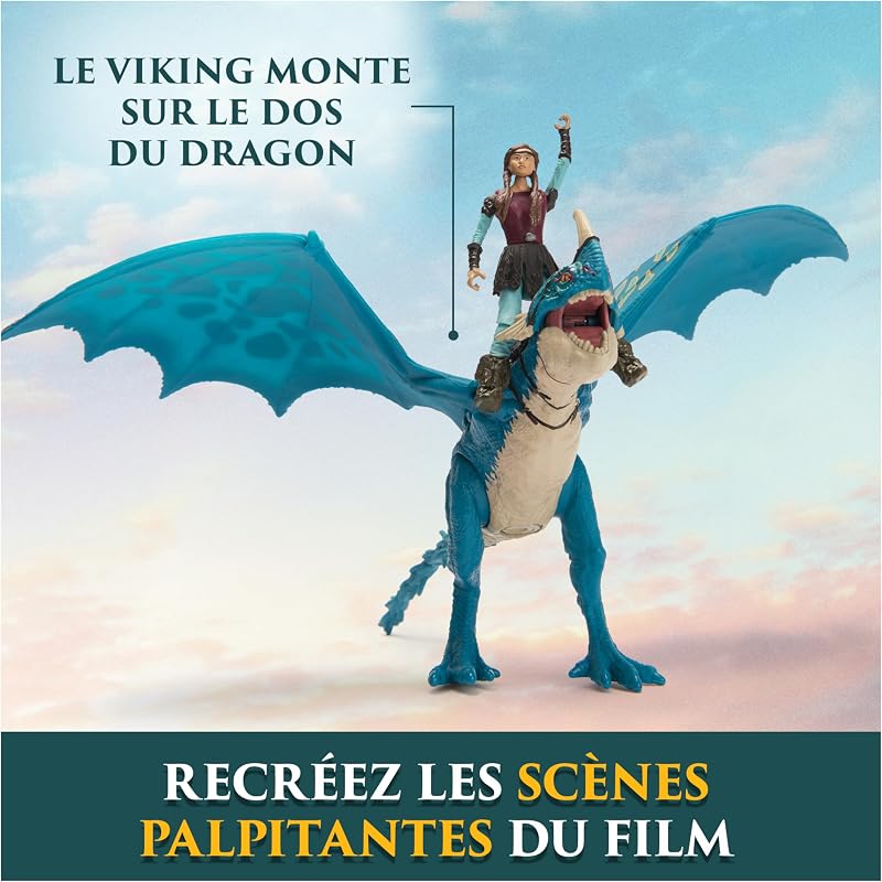 - Figurine Articulée Dragon Tempête + Viking Astrid