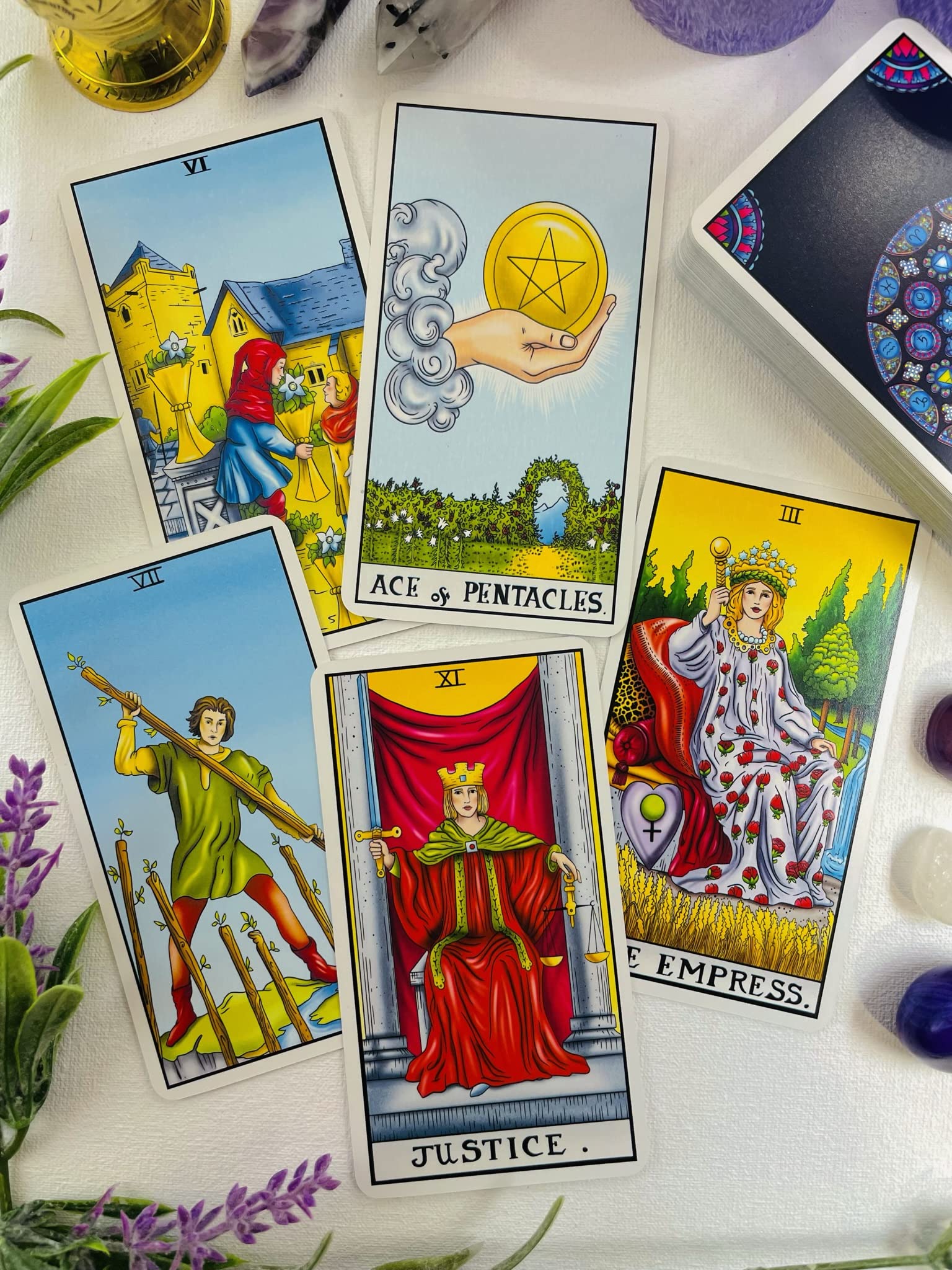 SUNSTELO Tarot Cards with Guide Book - Remastered Original Design Tarot Deck for Beginners and Professional - Fortune Telling Cards - Divination Tools