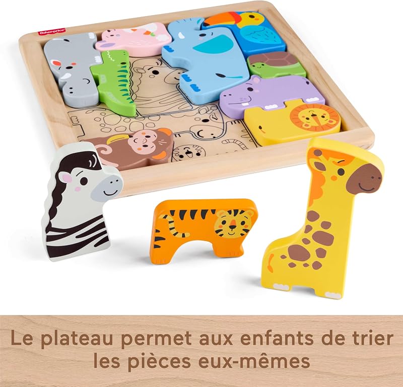 Puzzle en bois animaux jouet enfant