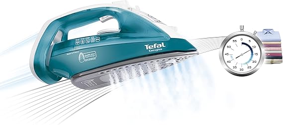 Tefal Easy Gliss Plancha Ropa Vapor, 2300 W, Esmalte, Turquesa ...