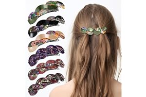 WILLBOND 6 Pcs Hair Barrettes for Women Large Barrettes Hair French Clips Pin Retro Clasp for Mom Gifts Women Accessories, 6 Colors (Multicolor,Exquisite)