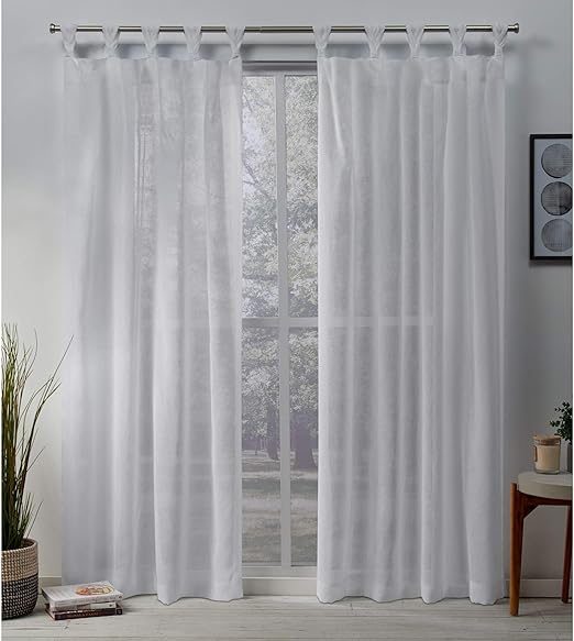 Amazon Com Exclusive Home Curtains Belgian Textured Linen Look