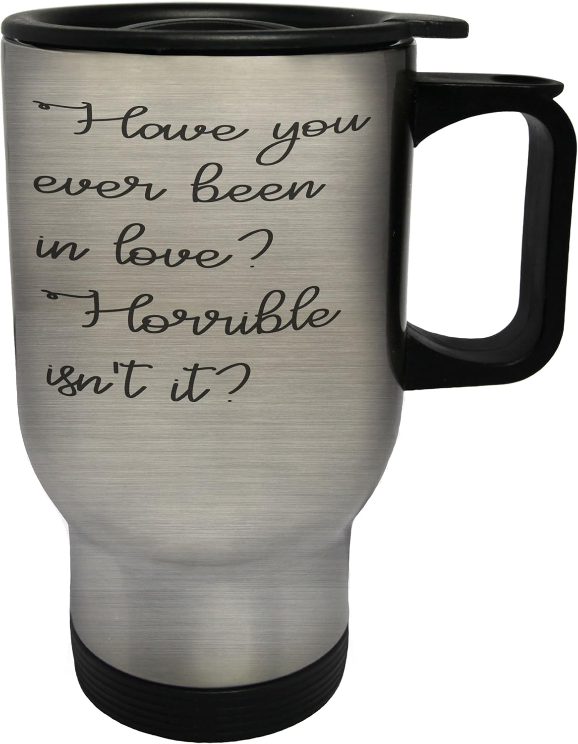 Innoglen Warst Du Jemals Verliebt Schrecklich Nicht Wahr Lustige Neuheit Edelstahl Thermischer Reisebecher 14oz 400ml Becher Tasse D331ts Amazon De Kuche Haushalt