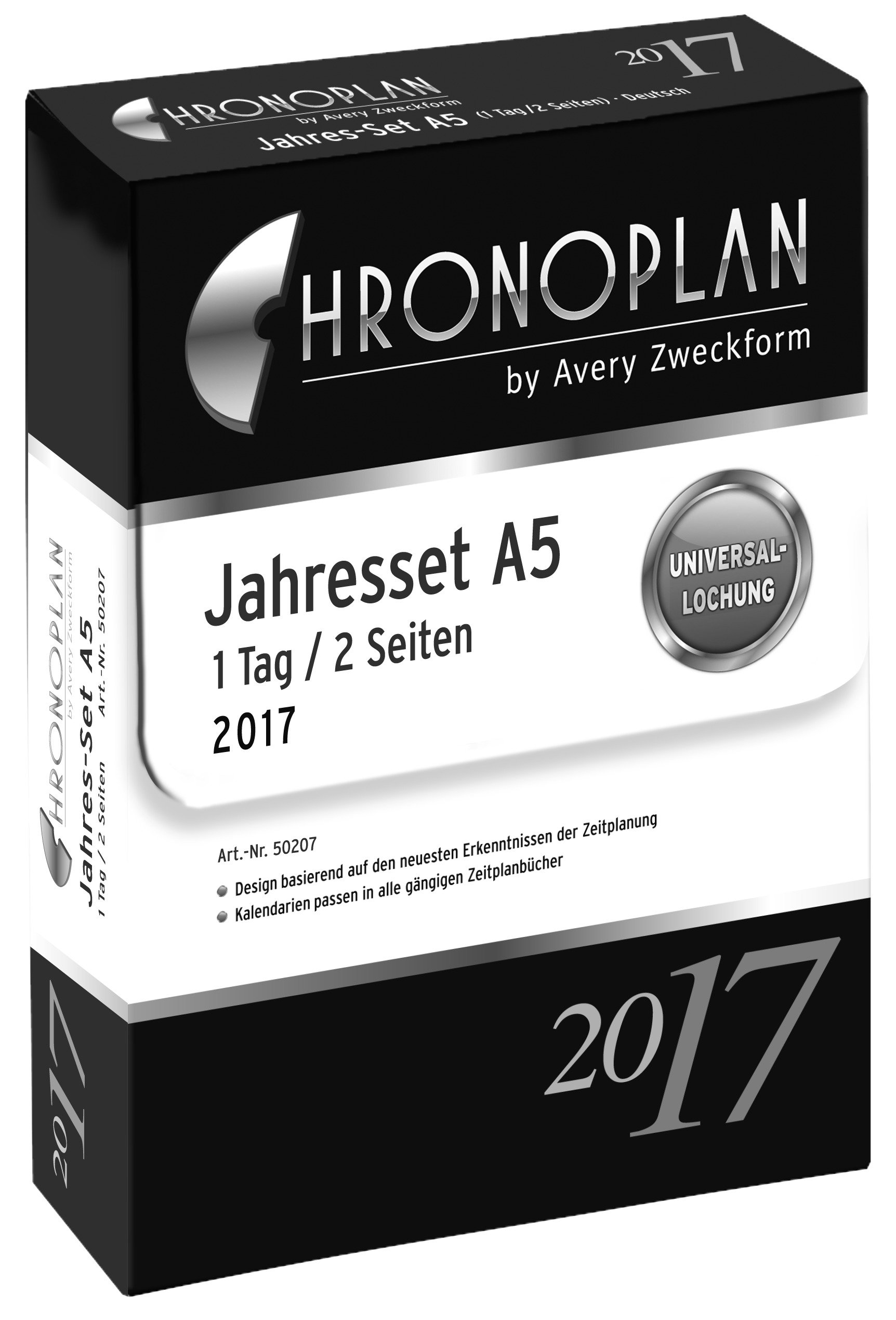 Chronoplan 50297 2017 (Set Year Week on Two Pages Diary – White A5 (with Daily Schedule)