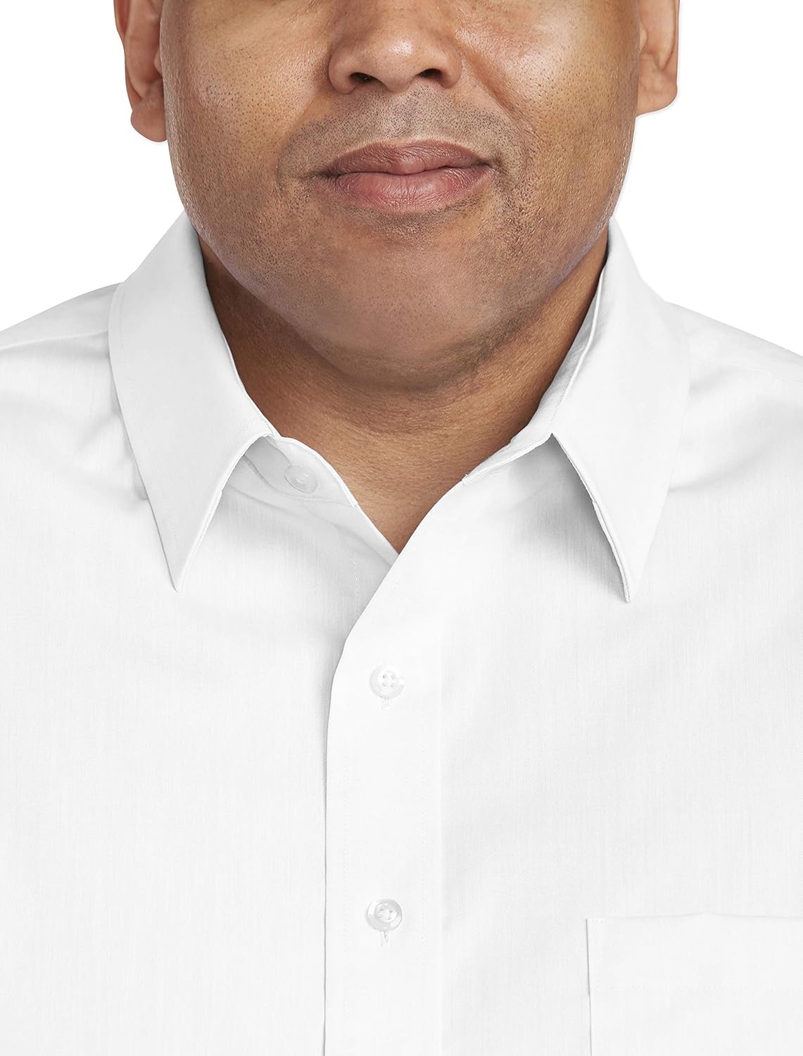  Essentials Men's Big & Tall Wrinkle-Resistant Long-Sleeve Solid Dress Shirt fit by DXL: Clothing