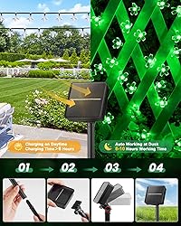 Brightown 60 LED Flower Solar Lights String Outdoor