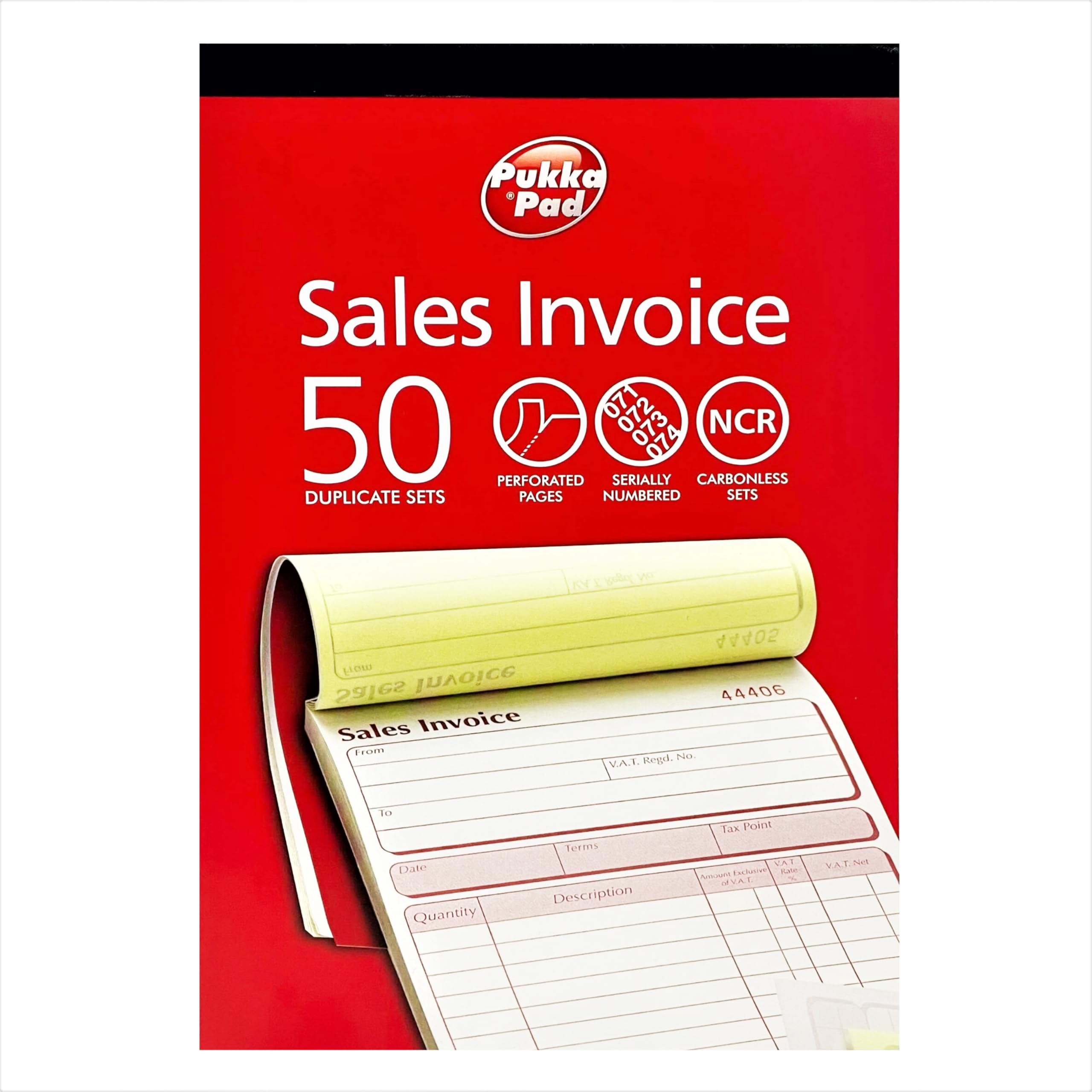 Pukka Pad, NCR Duplicate Sales Invoice Book 137 x 203mm Single