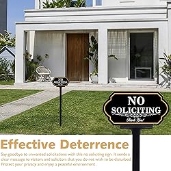 No Soliciting Sign for House with Stake - 50-mil