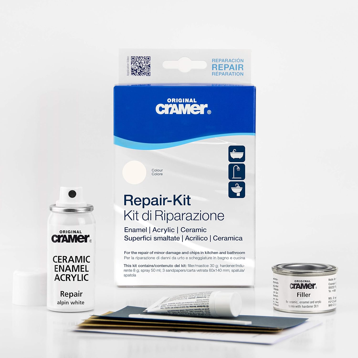 Cramer Ceramic Enamel Repair Kit For Baths Sinks And Counter Tops