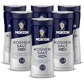 Morton Kosher Salt Coarse Cooking Salt (16 oz / 1 lb), 6-Shaker Pack | Kosher Salt Flakes bulk pack for everyday cooking, baking, rimming drink glasses &amp; more!