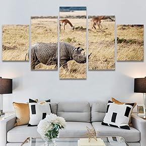 SIGNWIN 5 Panel Canvas Wall Art Modern Art...