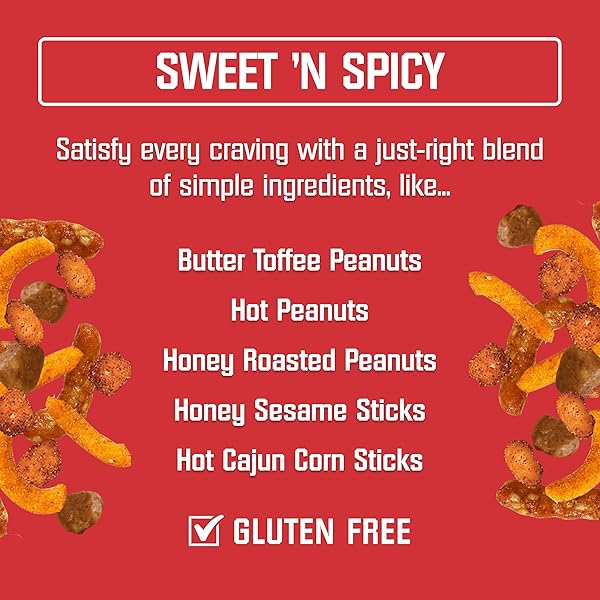 KAR’S NUTS SWEET ‘N SPICY TRAIL MIX, 28 OZ – RESEALABLE POUCH (PACK OF 1), GLUTEN-FREE SNACK MIX