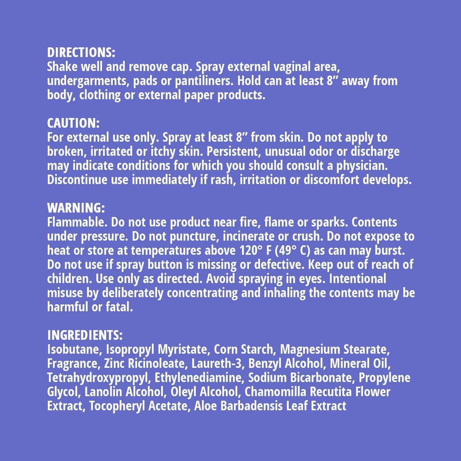 FDS Feminine Deodorant Spray Baby Fresh scent, 2 oz (Pack of 3)