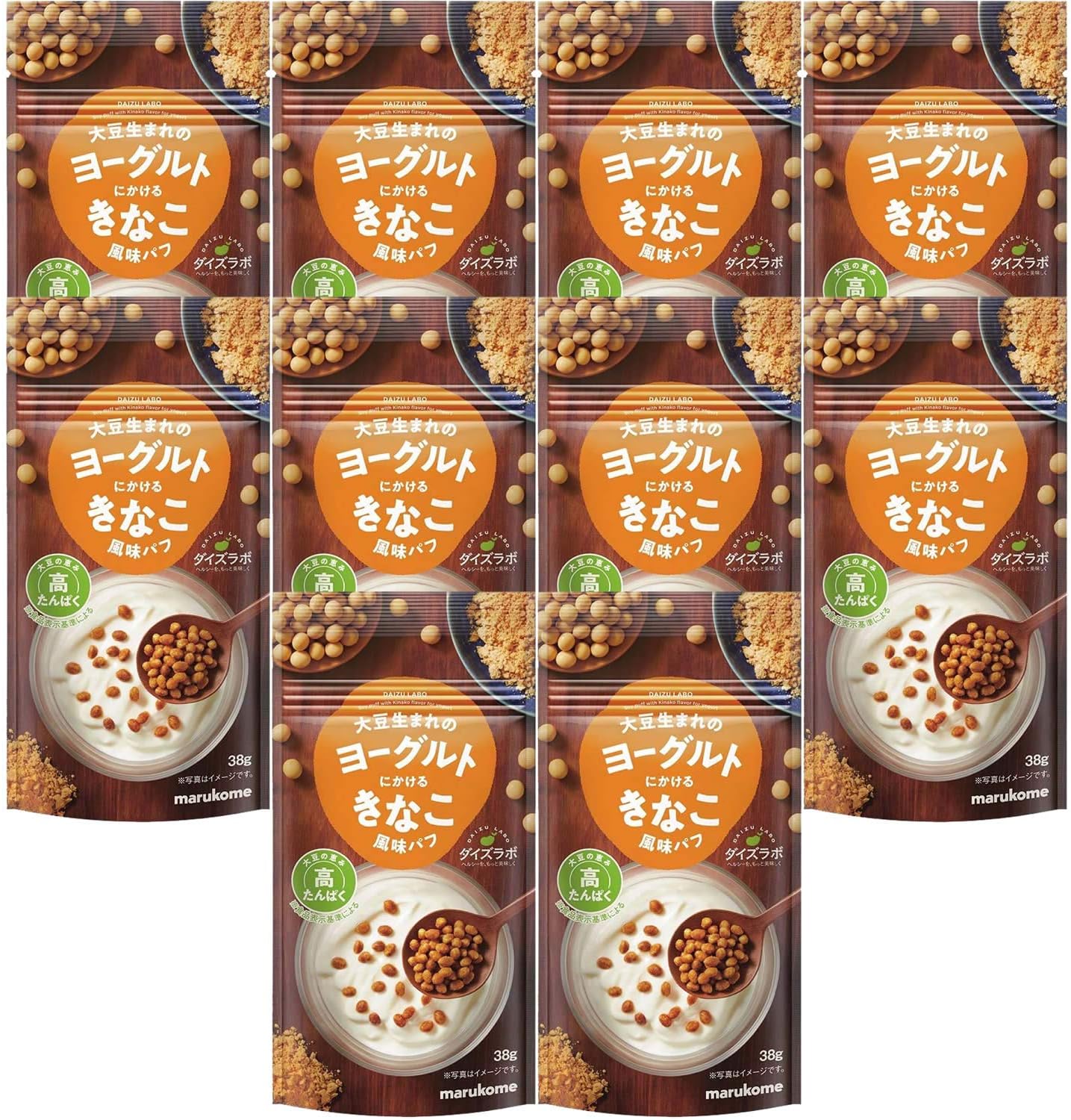 マルコメ ダイズラボ ヨーグルトにかけるきなこ風味パフ 38g 10個 マルコメ シリアル 通販 Amazon