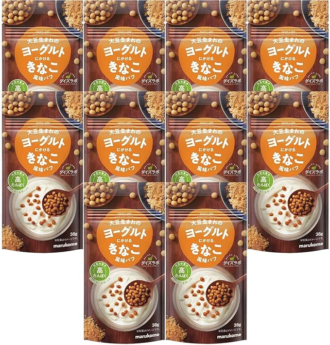 Amazon マルコメ ダイズラボ ヨーグルトにかけるきなこ風味パフ 38g 10個 マルコメ シリアル 通販