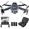 Super Enduring Brushless Motor Drone with 84 Mins Super Long Flight Time, Drone with 4K HD Camera for Beginners, CHUBORY A77 WiFi FPV Quadcopter, Follow Me, Auto Hover, Carrying Case, 3 Batteries