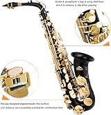 EASTROCK Alto Saxophone Beginner E Flat Black Lacquer with Case Reeds Gloves view 2