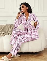 Ekouaer Womens Pajamas Set 2 Piece Button Down Pjs