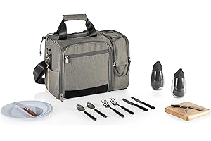 PICNIC TIME - Malibu PT Frontier Edition Heathered Gray with Picnic Service for 2, (Heathered Gray with Black Accents)