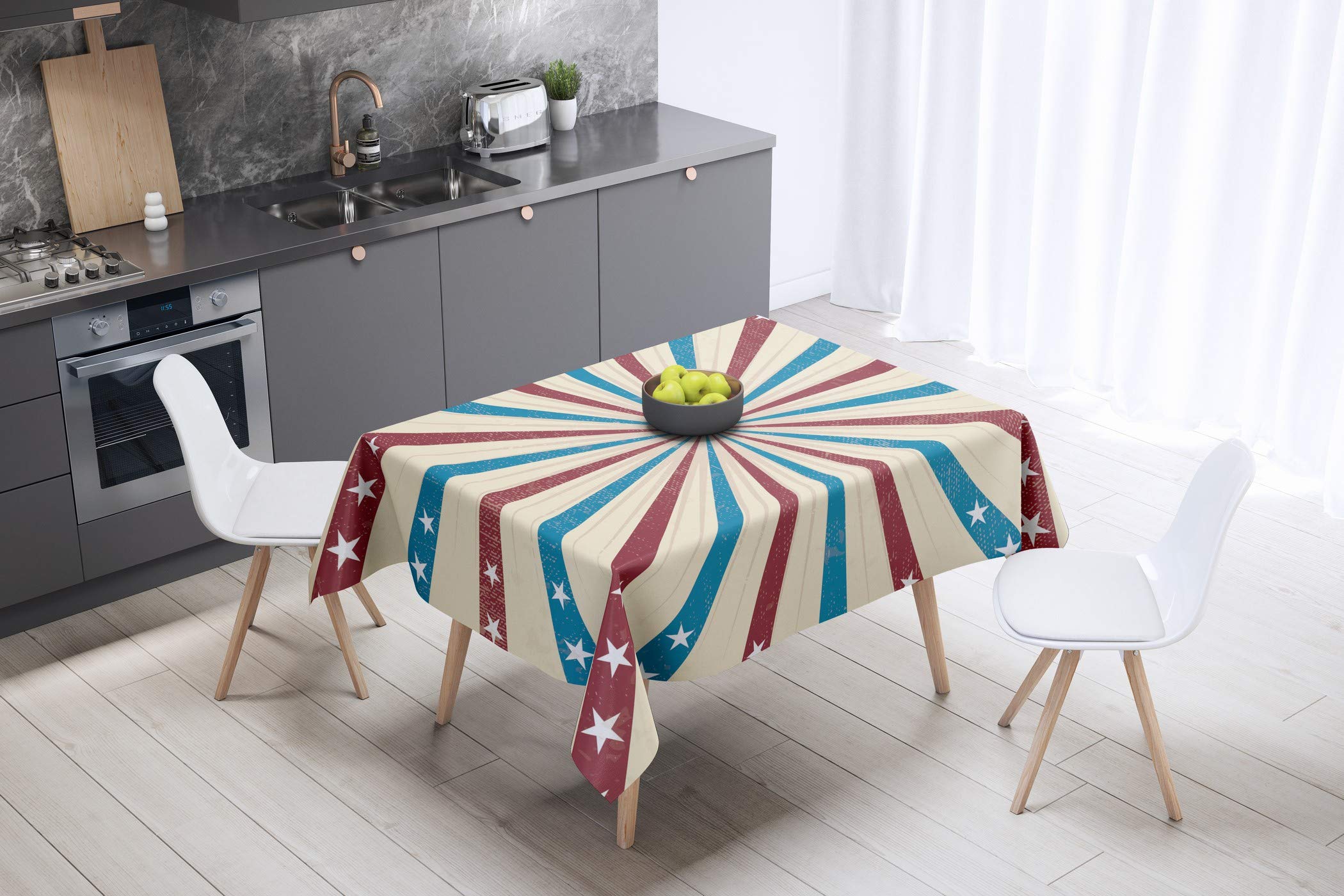 Bonamaison Kitchen Decoration, Tablecloth, 140cm x 140cm - Designed and Manufactured in Turkey