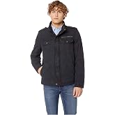 LEVI'S Men's Washed Cotton Military Jacket (Regular &amp; Big &amp; Tall Sizes) | 100% Cotton, Military Style, Adjustable Snap Cuffs, Shoulder Epaulettes, Lightweight Layering, Casual