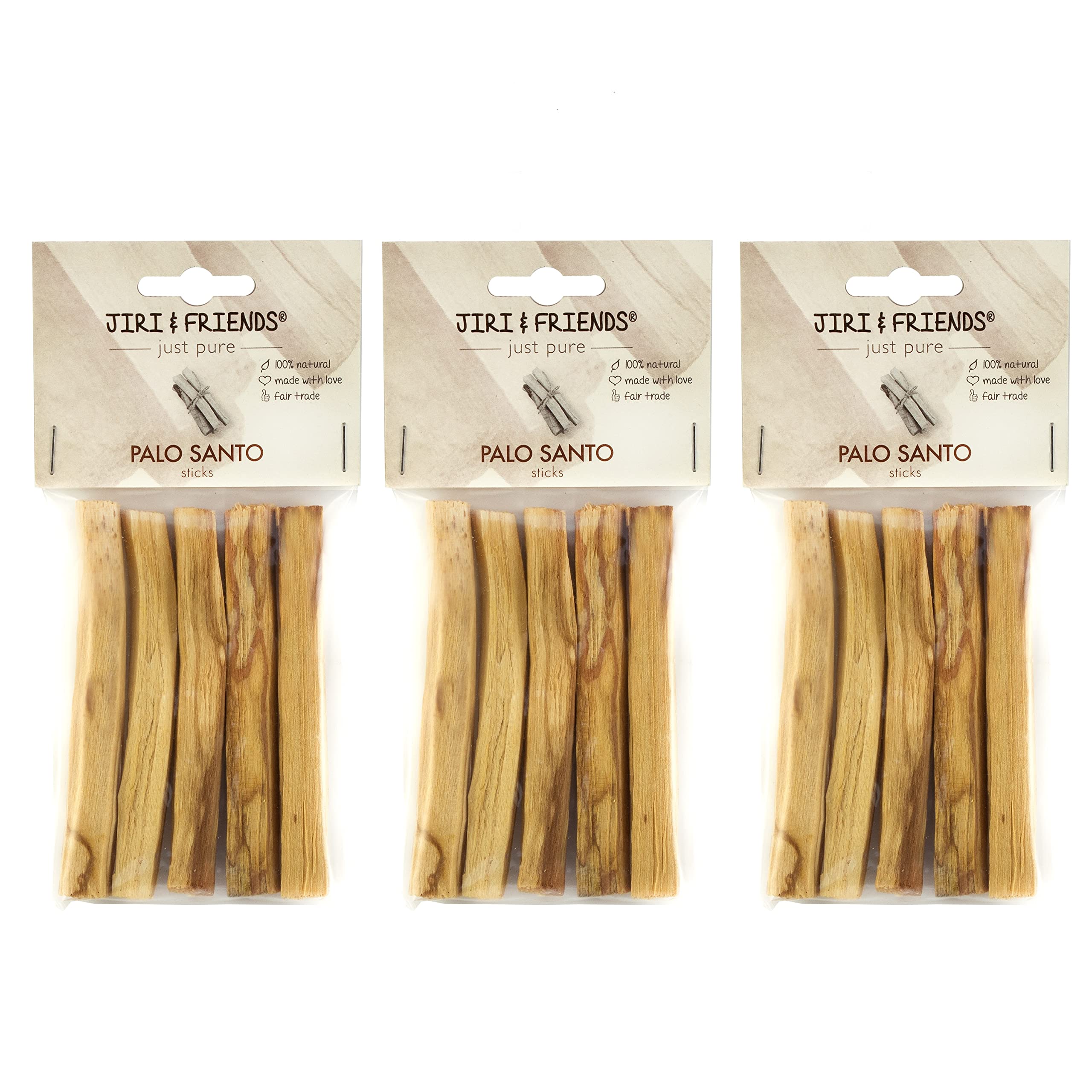 Palo Santo 3 Pack Fair Trade Jiri & Friends 75 gram (3 x 25 gram)