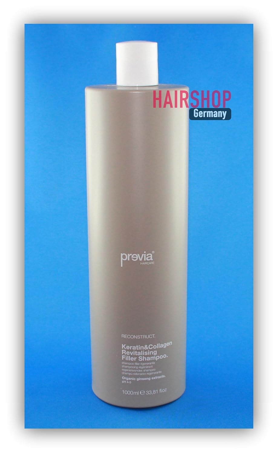 Previa Reconstruct Keratin Collagen Organic Ginseng Extracts Ph